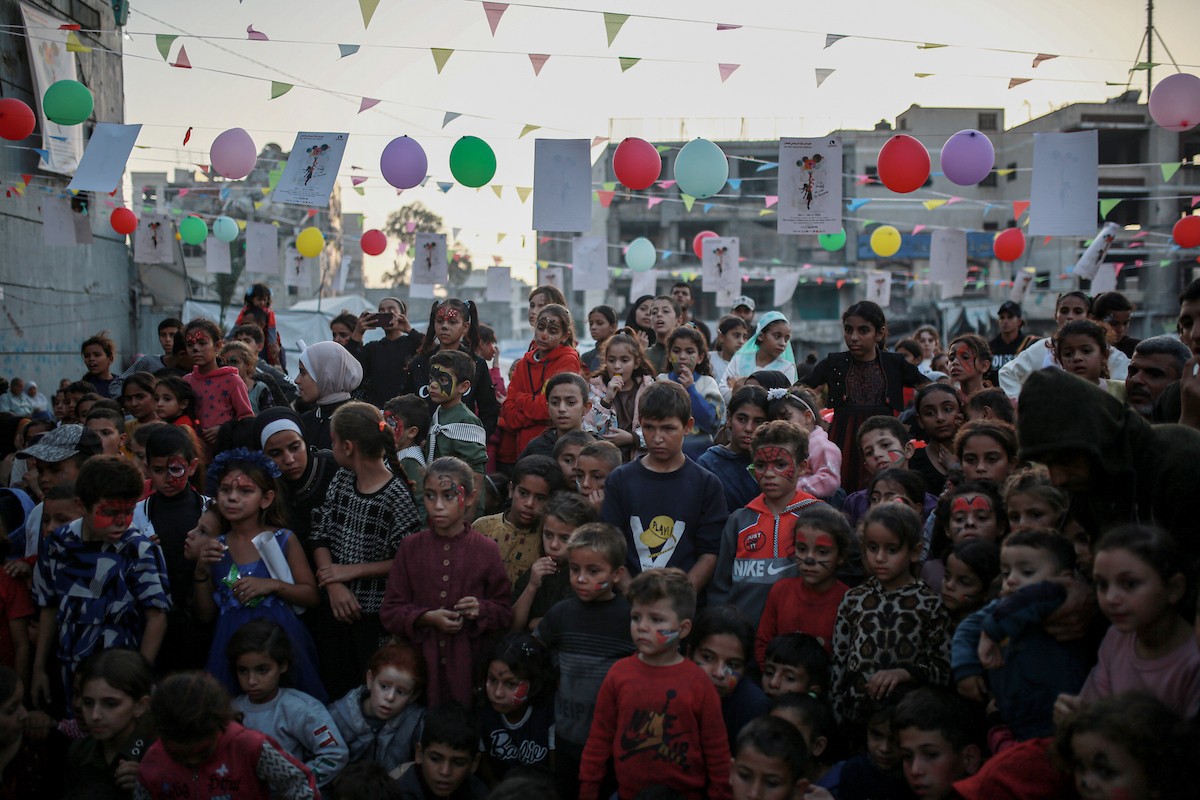 يشارك الأطفال الفلسطينيون في أنشطة مهرجان غزة السينمائي (21).jpg