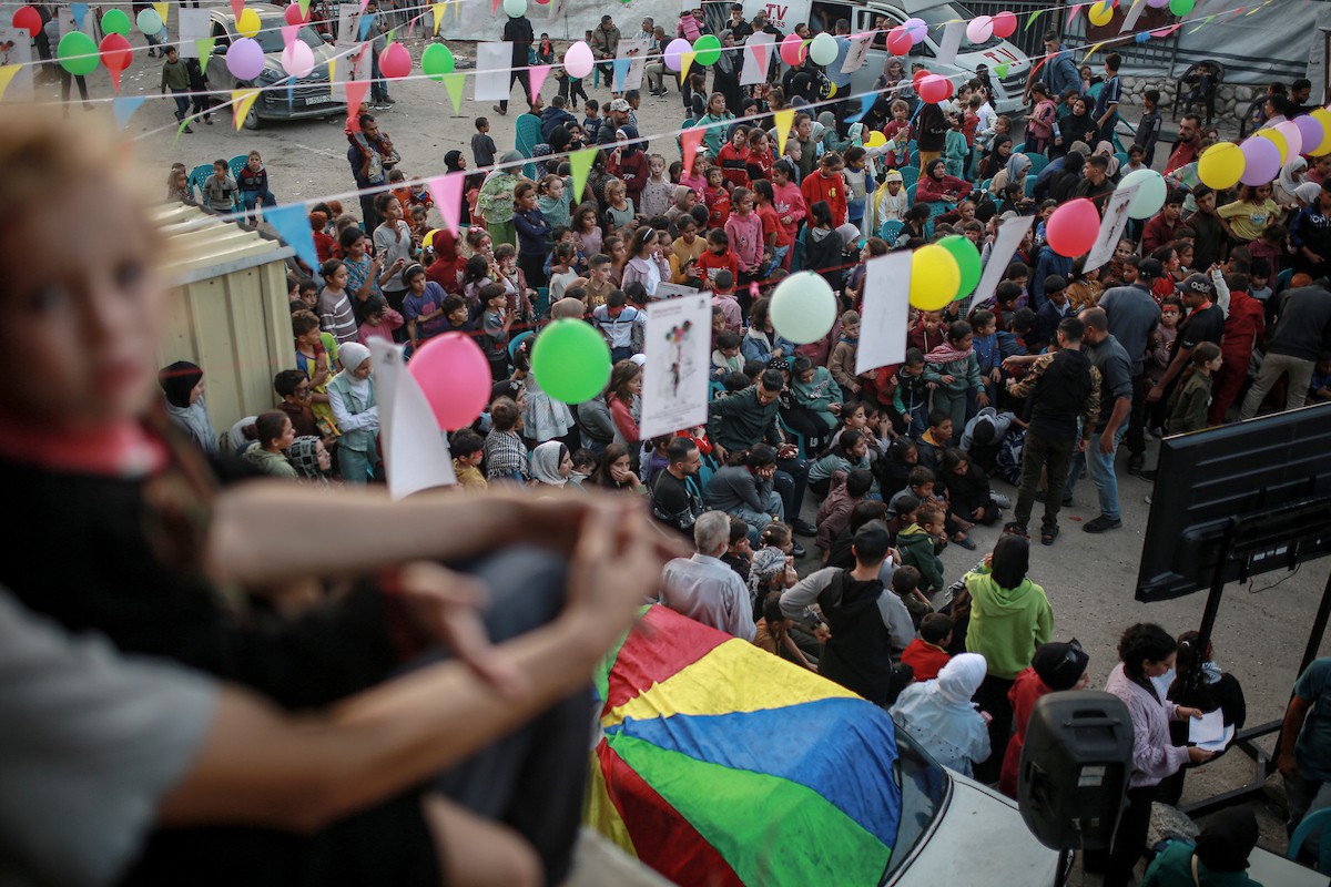 يشارك الأطفال الفلسطينيون في أنشطة مهرجان غزة السينمائي (20).jpg