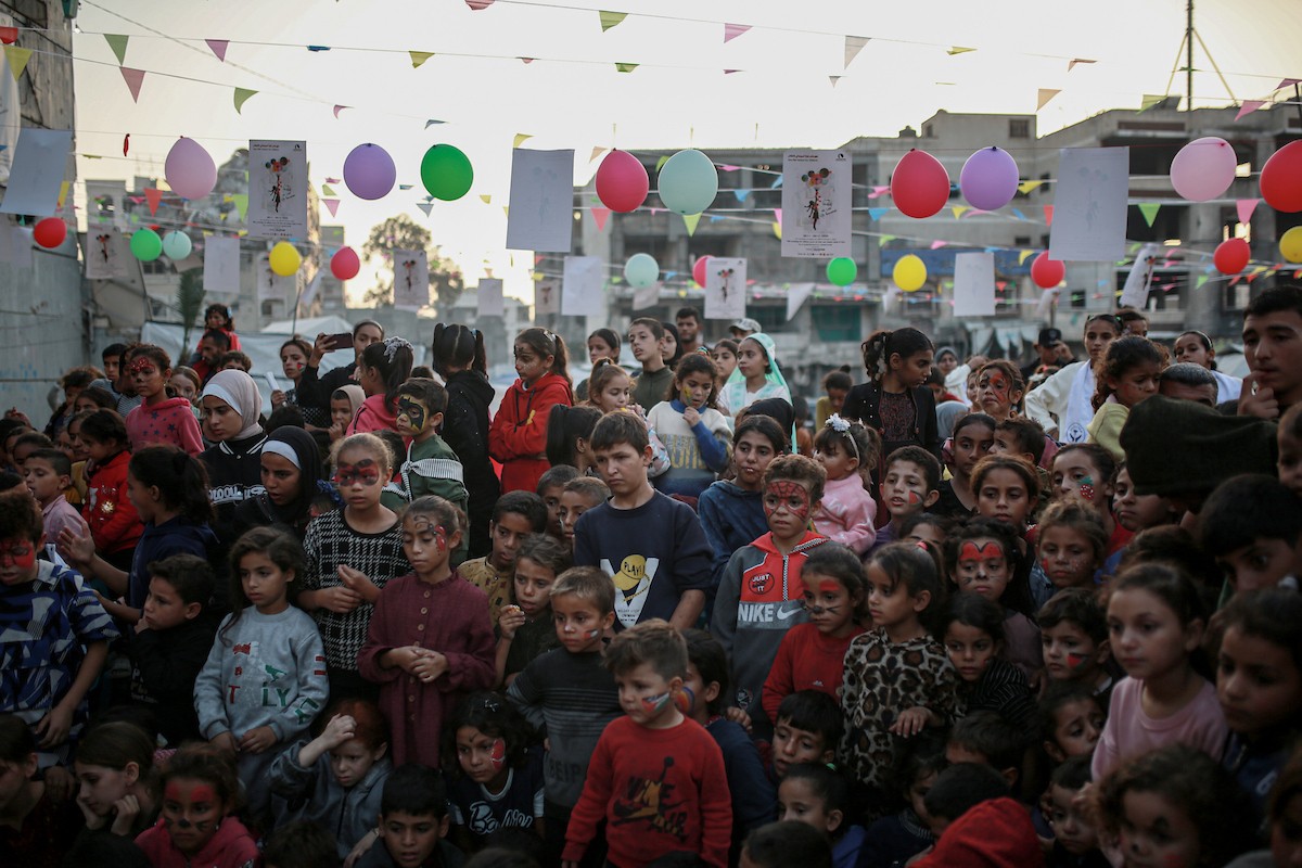 يشارك الأطفال الفلسطينيون في أنشطة مهرجان غزة السينمائي (22).jpg