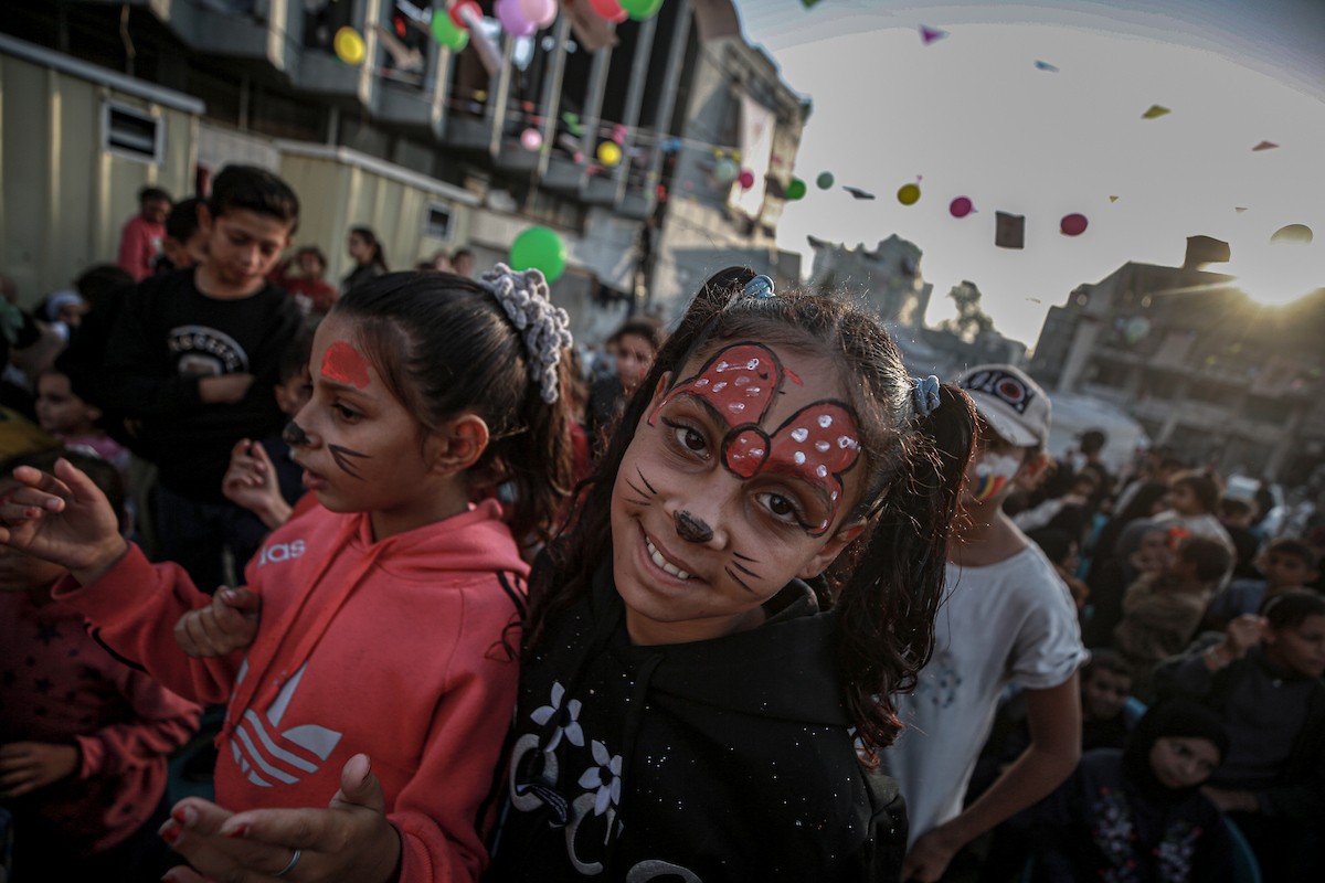 يشارك الأطفال الفلسطينيون في أنشطة مهرجان غزة السينمائي (3).jpg