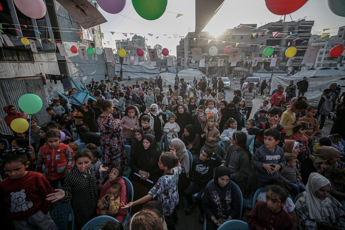 يشارك الأطفال الفلسطينيون في أنشطة مهرجان غزة السينمائي (4).jpg