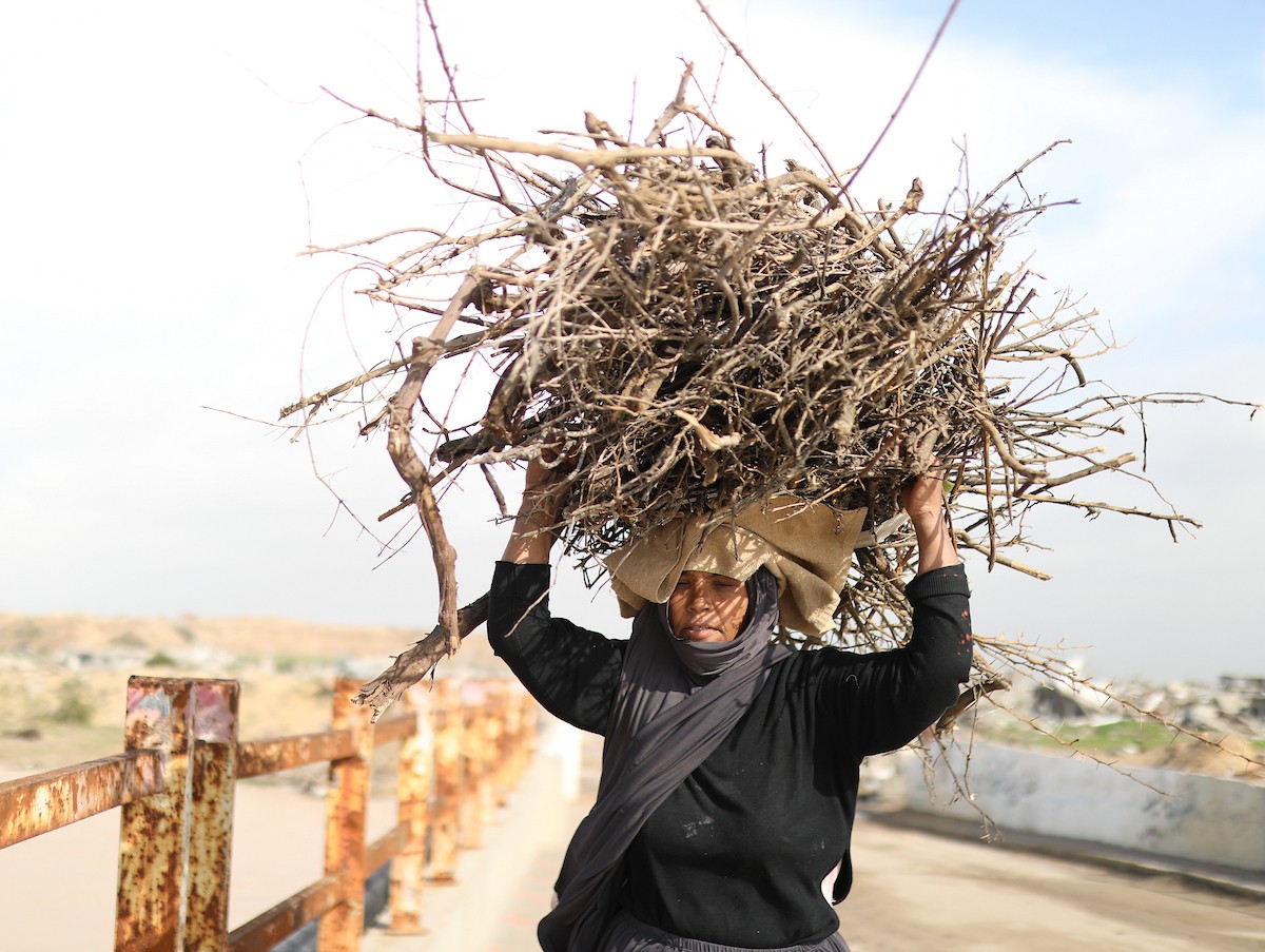 فتح الجيش الإسرائيلي مجرى وادي غزة، مما أدى إلى ارتفاع منسوب المياه إلى مستوى الجسر. وقد فاقم هذا الوضع معاناة العائلات النازحة التي كانت تقيم في خيام بالمنطقة بعد أن فاض الوادي وجرف خيامها، 29 ديسمبر/كانون الأول 2025. صورة: رمزي أبو عامر