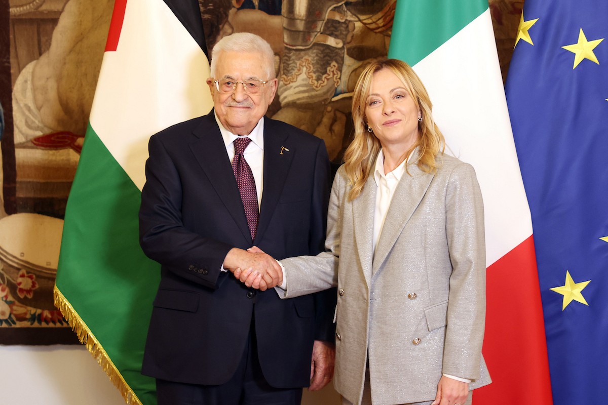التقى الرئيس الفلسطيني محمود عباس (أبو مازن) برئيس الوزراء الإيطالي ميلوني اليوم في قصر كيجي، روما، إيطاليا، 12 ديسمبر/كانون الأول 2025