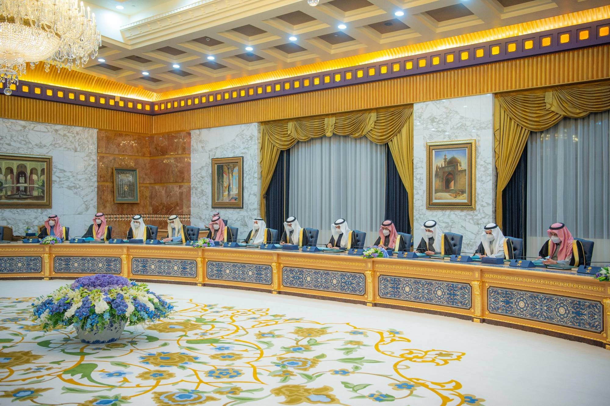جانب من جلسة مجلس الوزراء برئاسة خادم الحرمين الشريفين في الرياض وكالة (واس).jpeg