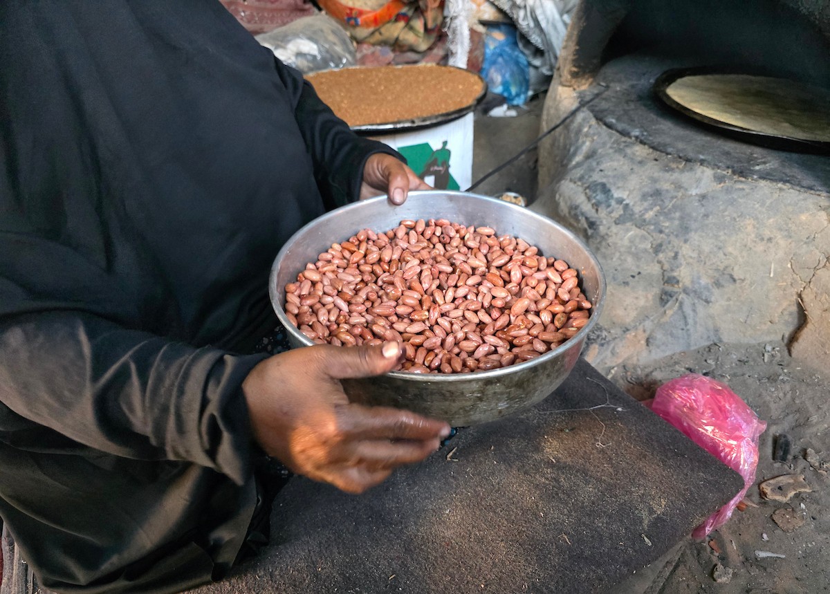 يتجمع فلسطينيون حول أفران طينية مؤقتة لطهي الطعام في قطاع غزة، بعد عشرة أسابيع من وقف إطلاق النار، في ظل شحّ غاز الطهي بسبب القيود الإسرائيلية على دخوله إلى القطاع