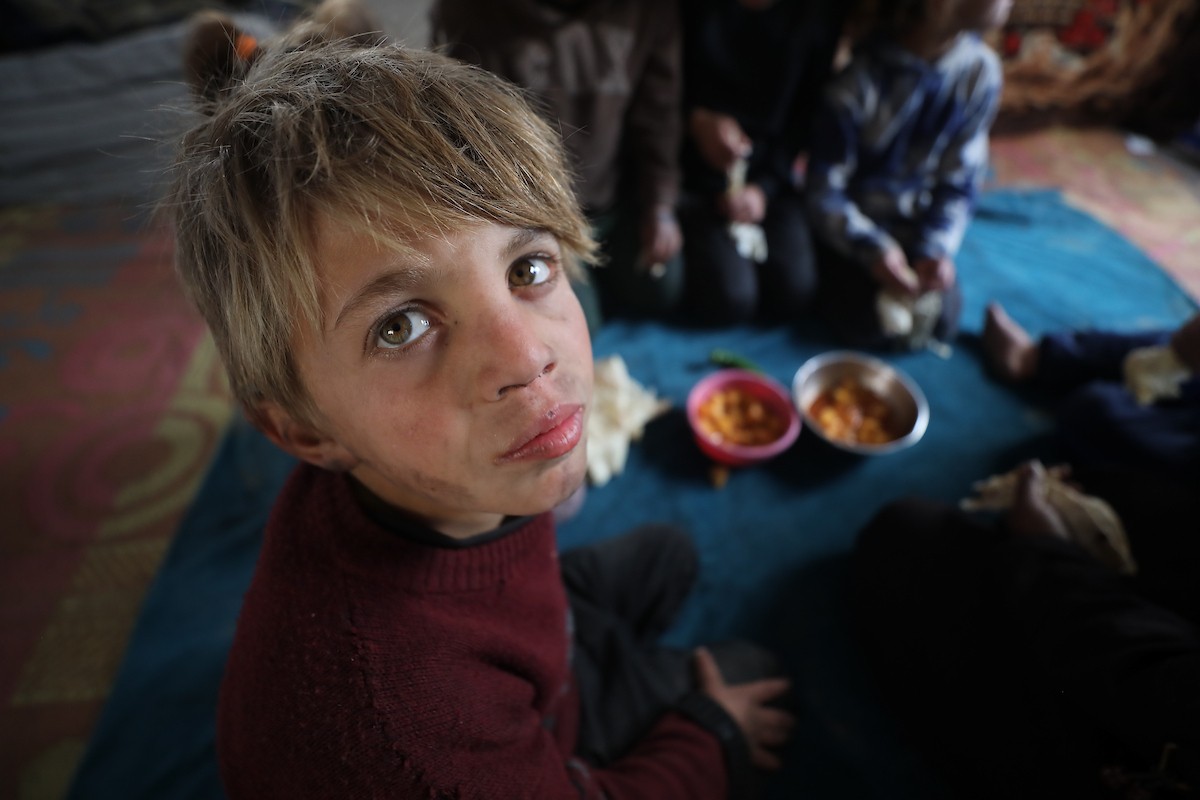 كفاح صبح (38 عامًا) فلسطينية، تكافح لإعالة أسرتها داخل خيمة ممزقة في مدينة غزة، وسط ظروف معيشية قاسية ونقص شبه تام في الضروريات الأساسية. 29 يناير/كانون الثاني 2026. تصوير: عمر أشتوي