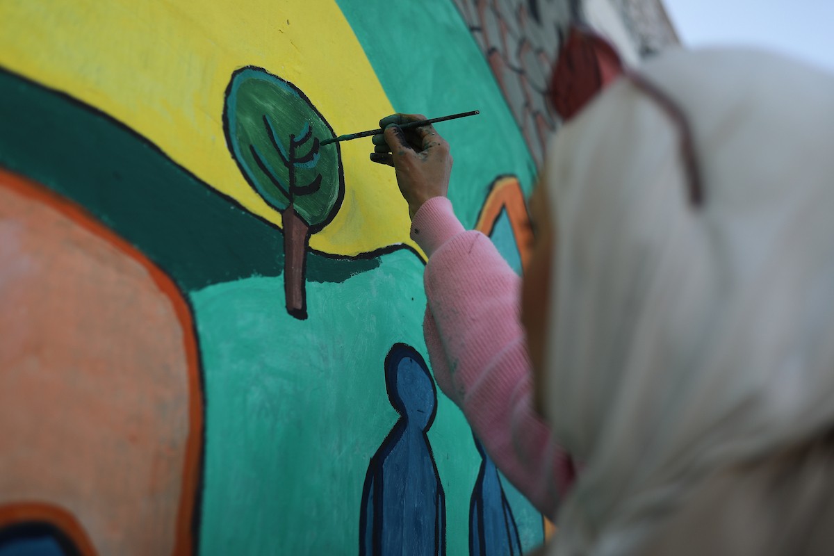 جدارية في مدينة غزة بعنوان