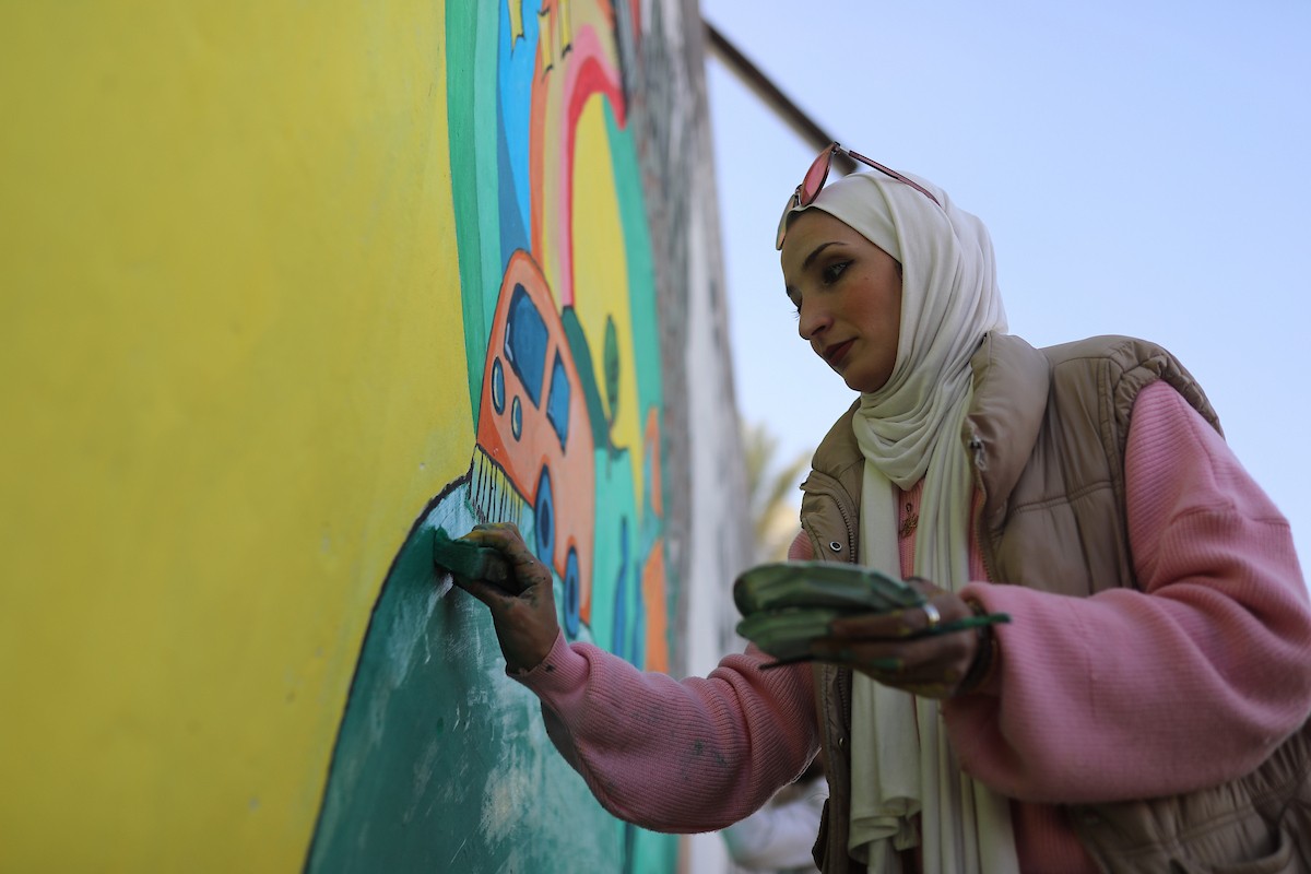 جدارية في مدينة غزة بعنوان