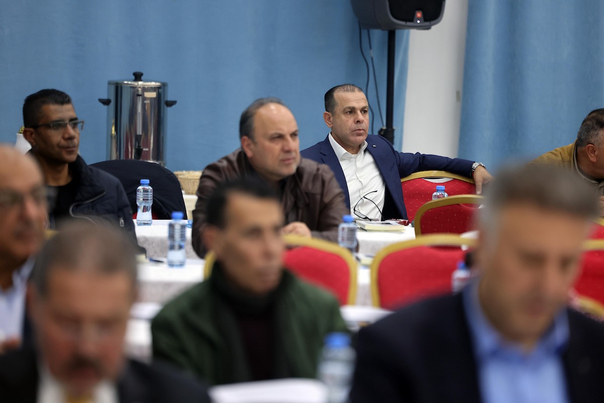 الرئيس الفلسطيني محمود عباس (أبومازن)، خلال رئاسته الجلسة الافتتاحية للدورة الثالثة عشرة للمجلس الثوري لحركة 