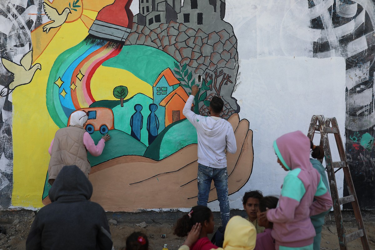 جدارية في مدينة غزة بعنوان