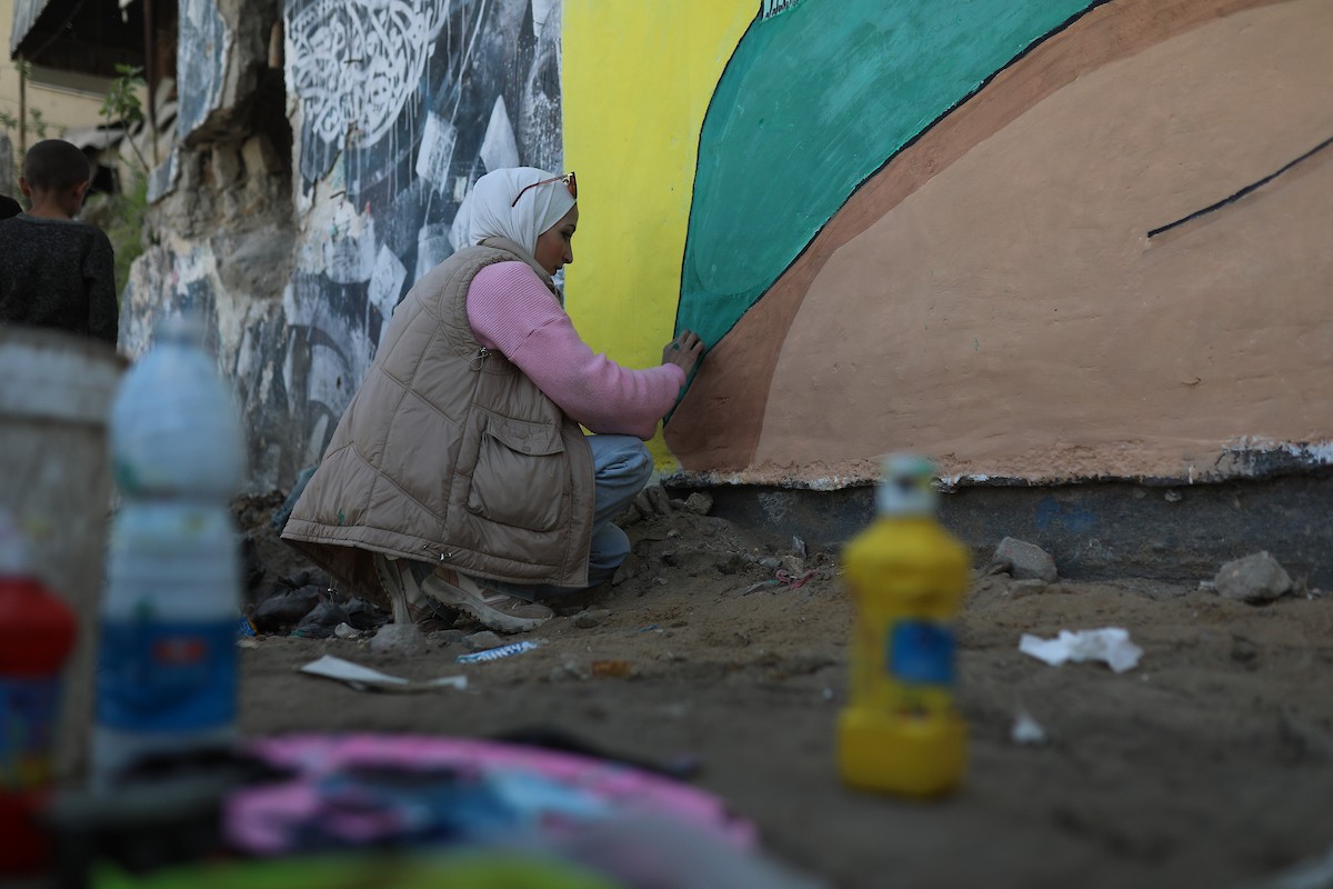 جدارية في مدينة غزة بعنوان