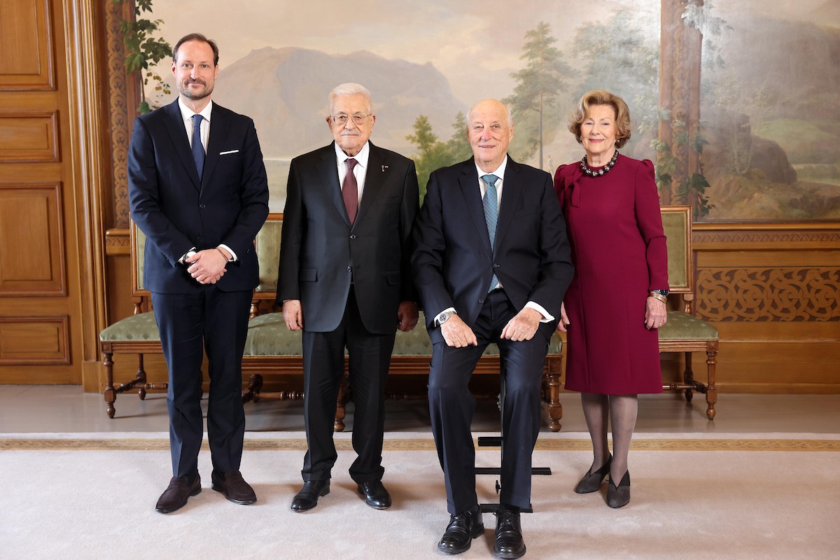 التقى الرئيس الفلسطيني محمود عباس بالملك هارالد الخامس ملك النرويج في أوسلو، في 11 فبراير/شباط 2026. (صورة: ثائر غنايم )