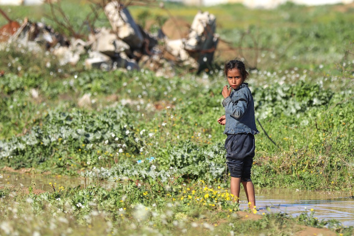 يُكافح الفلسطينيون النازحون في مخيم النصيرات للاجئين من أجل البقاء في ظل ظروف معيشية قاسية ونقص حاد في الاحتياجات الأساسية، ويواجهون تحديات يومية في الحصول على المأوى والغذاء والرعاية الصحية. النصيرات، وسط قطاع غزة، 27 فبراير/شباط 2026. صورة: رمزي أبو عامر