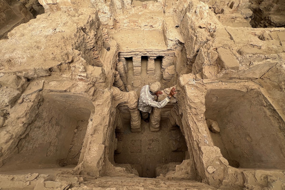 دير القديس هيلاريون وسط قطاع غزة المدرج على قائمة التراث العالمي وأحد أقدم المواقع الأثرية في الشرق الأوسط معرّض للخطر بسبب العدوان الإسرائيلي، النصيرات – وسط قطاع غزة، 18 أبريل/نيسان 2026، تصوير: يوسف أبو طفة