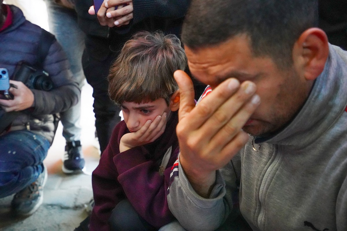 جنازة الزميل الصحفي محمد وشاح، مراسل قناة الجزيرة مباشر، الذي اغتيل في غارة جوية إسرائيلية بقطاع غزة، 9 أبريل/نيسان 2026.