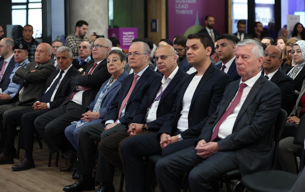 حضر رئيس الوزراء الفلسطيني محمد مصطفى افتتاح حديقة التكنولوجيا الفلسطينية وفعاليات أسبوع الذكاء الاصطناعي في فلسطين 2026 في بيرزيت، بالضفة الغربية، في 27 أبريل/نيسان 2026. (صورة من مكتب رئيس الوزراء)