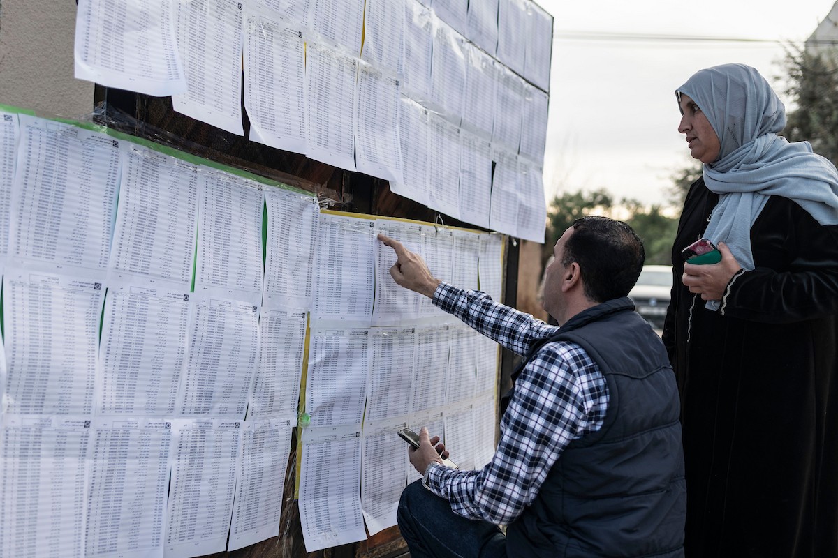 25 أبريل/نيسان 2026، الناخبون يدلون بأصواتهم في مراكز اقتراع انتخابات الهيئات المحلية لعام 2026 في جنين  شمال الضفة الغربية  (Credit Image: © Matteo Placucci/ZUMA Press Wire\ APA Images )