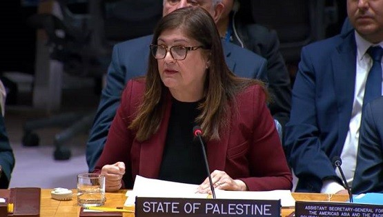 وزيرة الخارجية والمغتربين الفلسطينية فارسين شاهين.jpeg