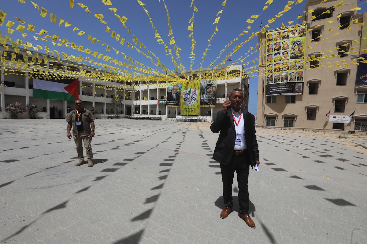 افتتاح المؤتمر الثامن لحركة التحرير الوطني الفلسطيني (فتح) في مدينة غزة في 14 مايو/أيار 2026. (صورة: بلال أسامة)
