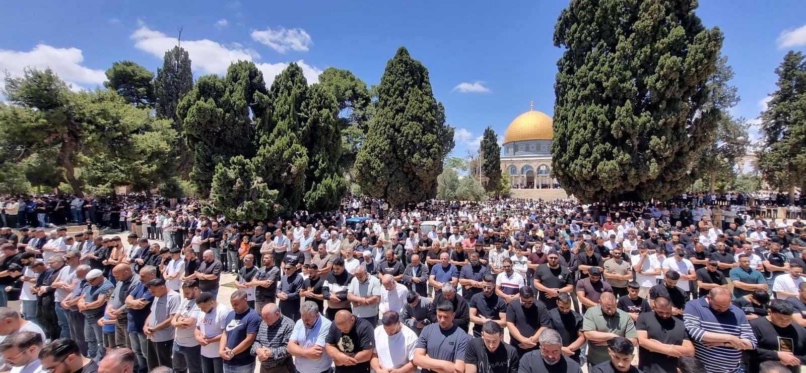 أكثر من 70 ألف مصلٍّ أدّوا اليوم صلاة الجمعة في رحاب المسجد الأقصى المبارك ...jpg