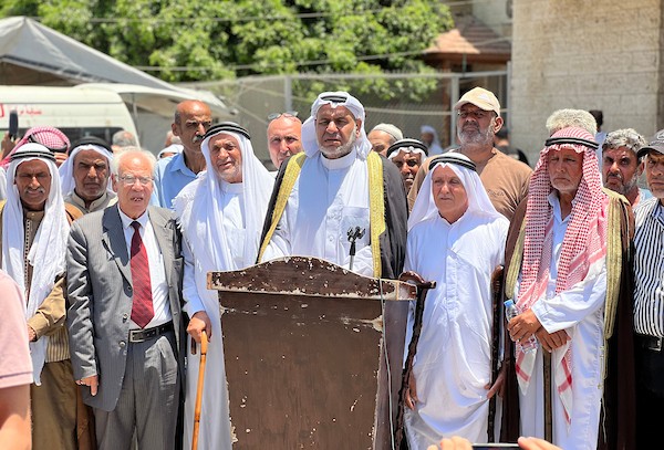 مؤتمر صحفي في مستشفى الأقصى بدير البلح، وسط قطاع غزة، في 6 يوليو/تموز 2026، للاعلان عن استقالة لجنة الطوارئ الحكومية والقائم بأعمال رئيس لجنة المتابعة الحكومية. صورة: حسن الجدي