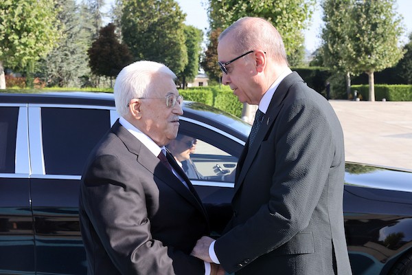التقى الرئيس الفلسطيني محمود عباس بالرئيس التركي رجب طيب أردوغان في أنقرة، تركيا، في 12 أغسطس/آب 2026. (صورة: ثائر غنايم)