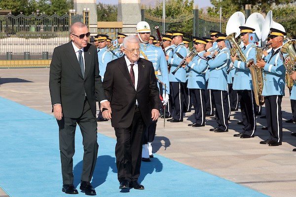 التقى الرئيس الفلسطيني محمود عباس بالرئيس التركي رجب طيب أردوغان في أنقرة، تركيا، في 12 أغسطس/آب 2026. (صورة: ثائر غنايم)