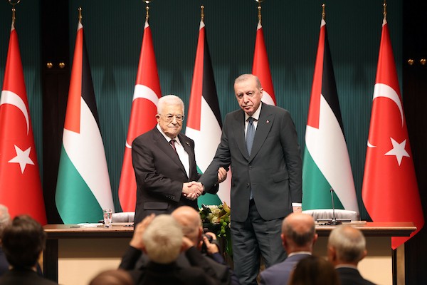 التقى الرئيس الفلسطيني محمود عباس بالرئيس التركي رجب طيب أردوغان في أنقرة، تركيا، في 12 أغسطس/آب 2026. (صورة: ثائر غنايم)