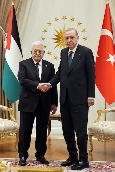 التقى الرئيس الفلسطيني محمود عباس بالرئيس التركي رجب طيب أردوغان في أنقرة، تركيا، في 12 أغسطس/آب 2026. (صورة: ثائر غنايم)
