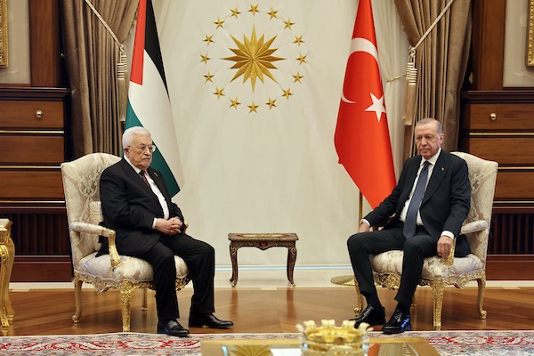 التقى الرئيس الفلسطيني محمود عباس بالرئيس التركي رجب طيب أردوغان في أنقرة، تركيا، في 12 أغسطس/آب 2026. (صورة: ثائر غنايم)