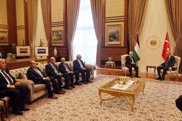 التقى الرئيس الفلسطيني محمود عباس بالرئيس التركي رجب طيب أردوغان في أنقرة، تركيا، في 12 أغسطس/آب 2026. (صورة: ثائر غنايم)