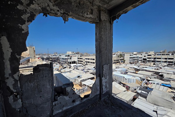 لاجئون فلسطينيون في مدارس بخان يونس، جنوب قطاع غزة، في 12 سبتمبر/أيلول 2026. (صورة: طارق محمد)