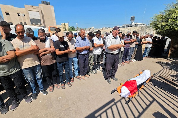 جنازة هلال أبو طه، البالغ من العمر 14 عامًا، في خان يونس، جنوب قطاع غزة، في 13 سبتمبر/أيلول 2026.(صورة: طارق محمد)