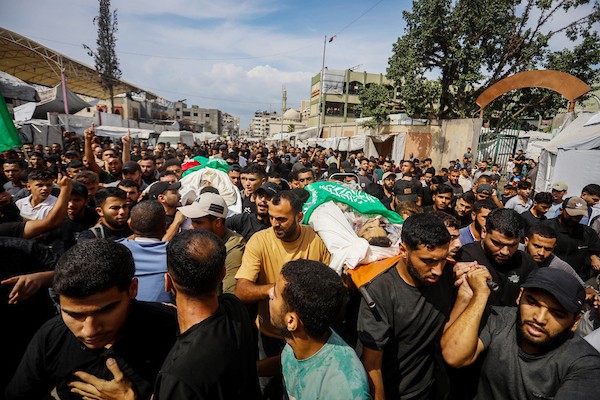 شارك فلسطينيون في جنازة عز الدين البيك، قائد لواء شمال غزة التابع لكتائب عز الدين القسام، الجناح العسكري لحركة حماس، في مدينة غزة يوم 29 سبتمبر/أيلول 2026.صورة: بلال أسامة