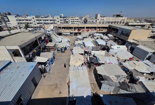 لاجئون فلسطينيون في مدارس بخان يونس، جنوب قطاع غزة، في 12 سبتمبر/أيلول 2026. (صورة: طارق محمد)