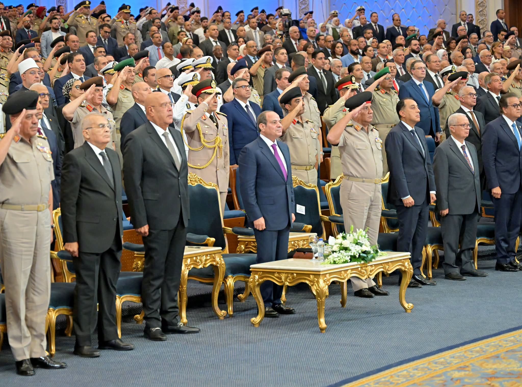 الرئيس المصري عبد الفتاح السيسي يشهد الندوة التثقيفية الرابعة والأربعين، بمُناسبة الذكرى الثالثة والخمسين لانتصارات أكتوبر ....jpg